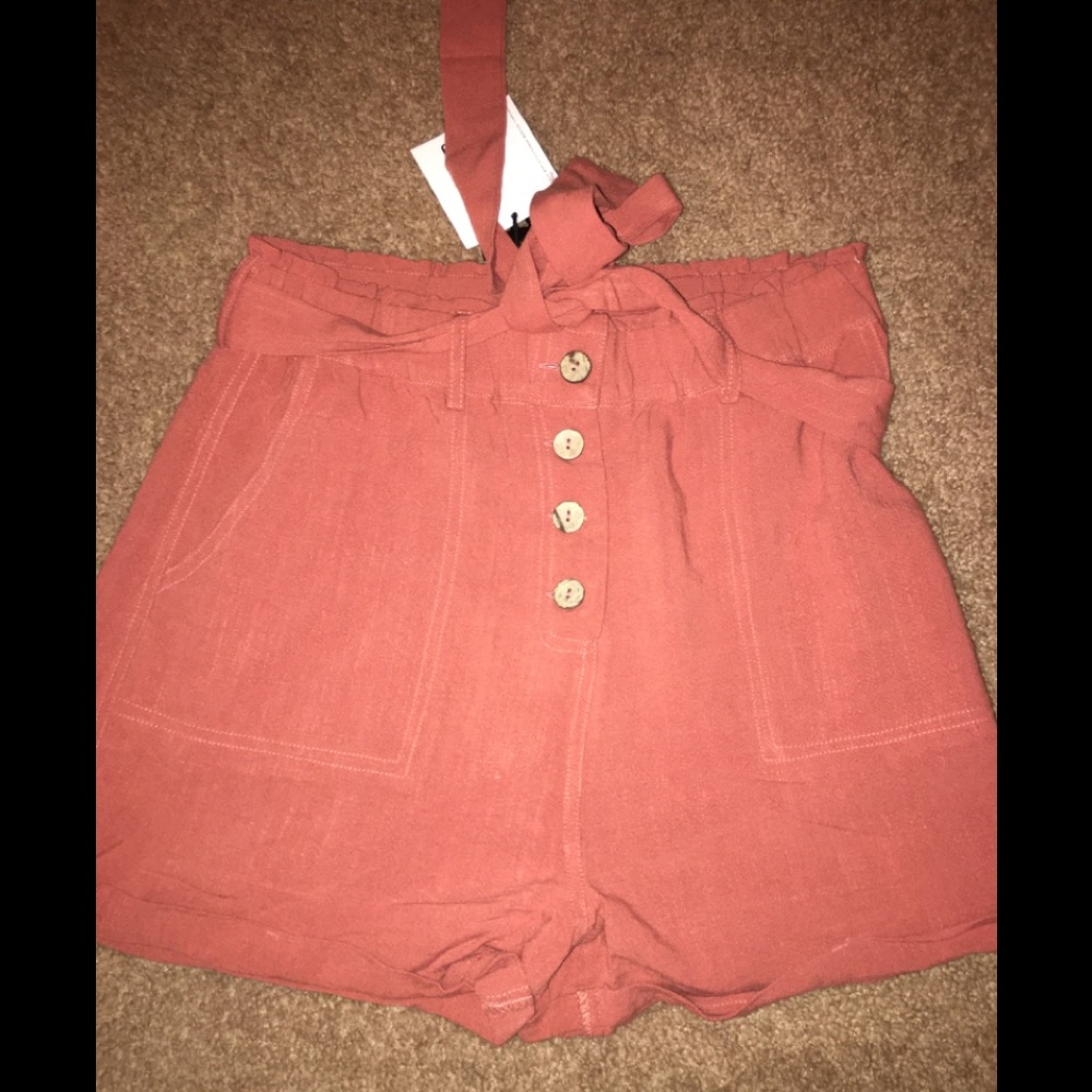 High Waisted orange shorts